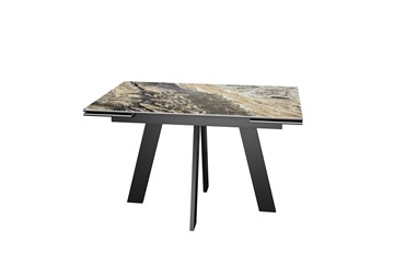 Обеденный раздвижной стол DikLine SKM120 Керамика Amadeus/подстолье черное/опоры черные в Брянске