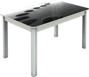 Кухонный стол раздвижной Гамбург исп.1 ноги метал. крашеные №23, Фотопечать (Текстура №39) в Брянске