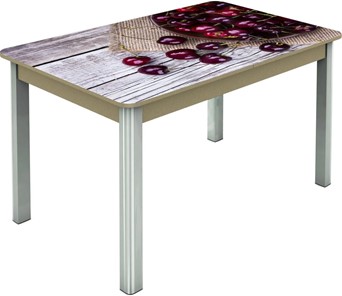 Обеденный раздвижной стол Гамбург исп.2 ноги метал. крашеные №23, Фотопечать (Фрукты №29) в Брянске