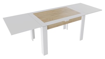 Кухонный раздвижной стол Хьюстон тип 4 (Белый/Дуб Крафт золотой) в Брянске - предосмотр 1