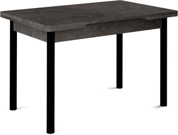 Кухонный раздвижной стол Милан-1 EVO, ноги металлические черные, серый камень в Брянске