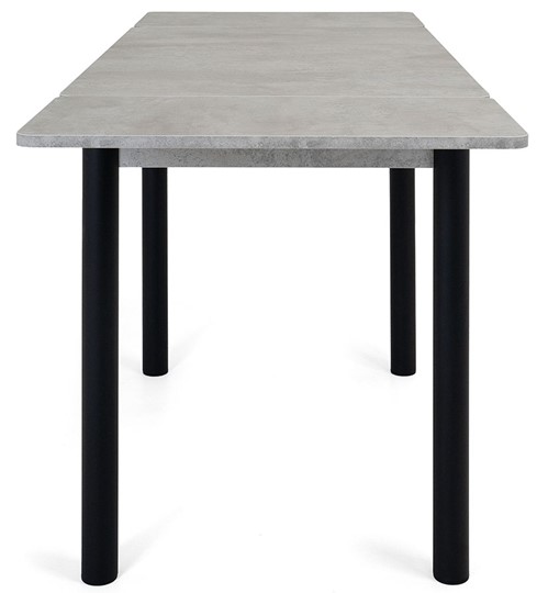 Кухонный раздвижной стол Милан-2 EVO, ноги черные, светлый цемент в Брянске - изображение 1