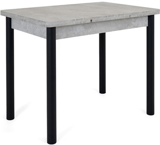 Кухонный раздвижной стол Милан-2 EVO, ноги черные, светлый цемент в Брянске - предосмотр
