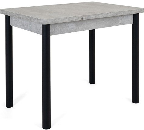 Кухонный раздвижной стол Милан-2 EVO, ноги черные, светлый цемент в Брянске - изображение
