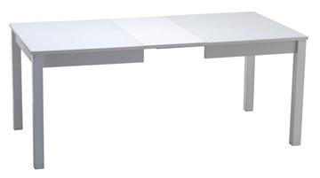Раздвижной стол Нагано-2 стекло белое opti (хром-лак) в Брянске - предосмотр 1