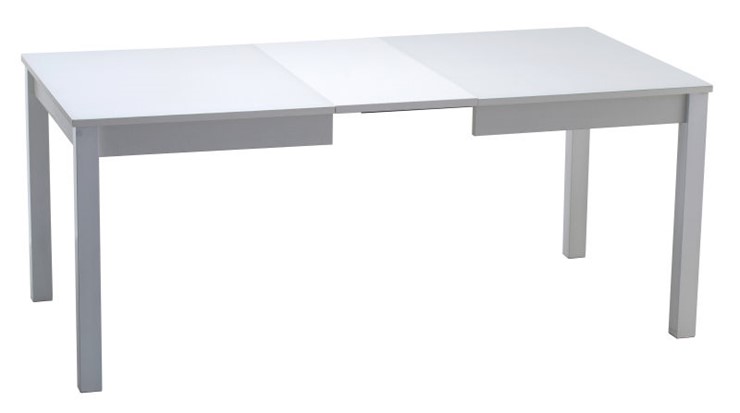 Раздвижной стол Нагано-2 стекло белое opti (хром-лак) в Брянске - изображение 1