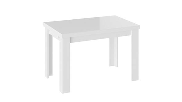 Раздвижной стол Норман тип 1, цвет Белый/Стекло белый глянец в Брянске - изображение