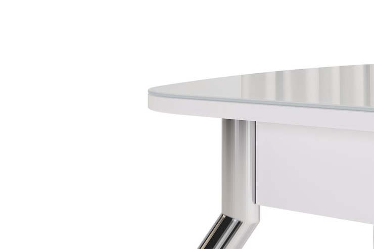 Кухонный стол раскладной Танго, белый/геометрия в Брянске - изображение 5