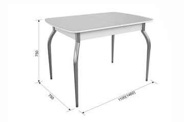 Кухонный стол раскладной Танго, белый/геометрия в Брянске - предосмотр 4