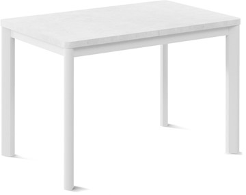 Кухонный раздвижной стол Токио-1L (ноги металлические белые, белый цемент) в Брянске