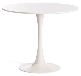 Кухонный обеденный стол TULIP (mod. 011) металл/мдф, 90х90х75 белый арт.14105 в Брянске