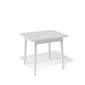 Кухонный раздвижной стол Kenner 900M (Белый/Стекло белое сатин) в Брянске
