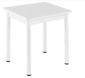 Кухонный пристенный стол НСПА-02 МДФ, белый МДФ/белое дерево/36 прямые трубки белый в Брянске