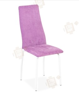 Кухонный стул Волна, каркас металл белый, инфинити фиолетовый в Брянске