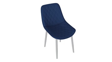 Кухонный стул Oscar (Белый муар/Велюр L005 синий) в Брянске