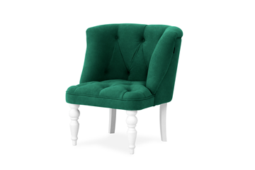 Мягкое кресло Бриджит зеленый ножки белые в Брянске