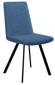 Кухонный стул 202, микровелюр B8 blue, ножки черные в Брянске - предосмотр
