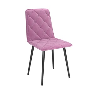 Обеденный стул Антика, велюр тенерифе розовый/Цвет металл черный в Брянске