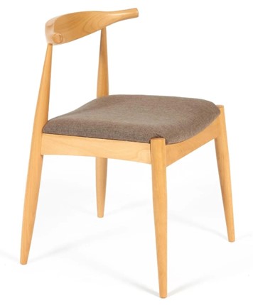 Кухонный стул BULL бук/ткань 54,5x54x75 Натуральный арт.19586 в Брянске - изображение