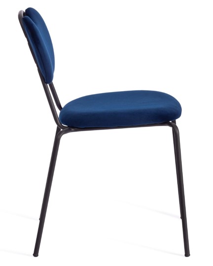 Обеденный стул DANTON (mod. 0139223) 47х56,5х79 темно-синий S108 (117 DARK BLUE)/черный арт.20057 в Брянске - изображение 1