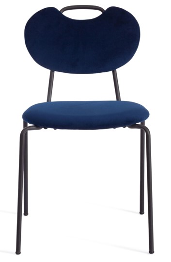 Обеденный стул DANTON (mod. 0139223) 47х56,5х79 темно-синий S108 (117 DARK BLUE)/черный арт.20057 в Брянске - изображение 4