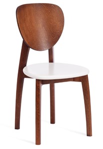 Обеденный стул Diamante, жесткое сидение бук, 42х42х85, коричневый/белый арт.19897 в Брянске