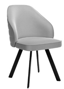 Обеденный стул dikline 276 Е28 светло-серый  ножки черные в Брянске