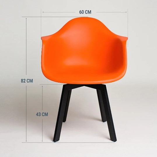 Кухонный стул DSL 330 Grand Black (Оранжевый) в Брянске - изображение 1