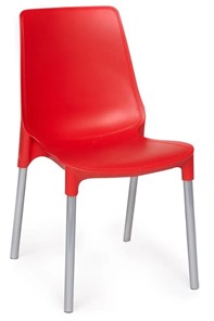 Обеденный стул GENIUS (mod 75) 46x56x84 красный/ножки хром арт.19669 в Брянске