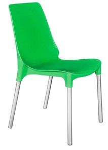 Обеденный стул GENIUS (mod 75) 46x56x84 зеленый/ножки хром арт.19668 в Брянске