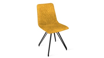Кухонный стул Хьюго К4 (Черный муар/Микровелюр Wellmart Yellow) в Брянске