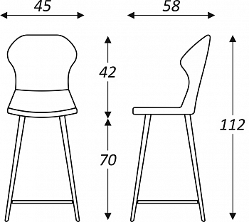 Обеденный стул Марио барный(Изумрудный Т189/ноги черные) в Брянске - изображение 2