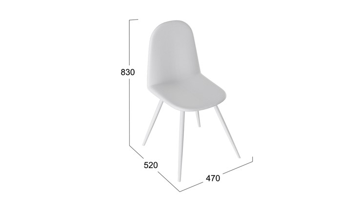Обеденный стул Марли (конус Т3), Белый муар/Кожзам Белый в Брянске - изображение 1