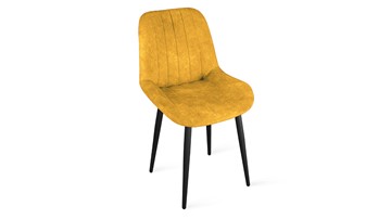 Обеденный стул Марвел Исп. 2 К1С (Черный муар/Микровелюр Wellmart Yellow) в Брянске