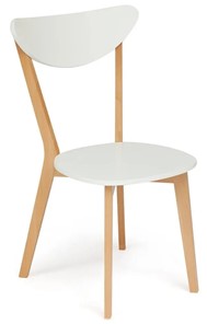 Кухонный стул MAXI (Макси), бук/МДФ 86x48,5x54,5 Белый/Натуральный Бук арт.19584 в Брянске - предосмотр
