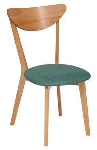 Кухонный стул MAXI (Макси), бук/ткань 86x48,5x54,5 Морская волна/ натуральный бук (2 шт) арт.11773 в Брянске