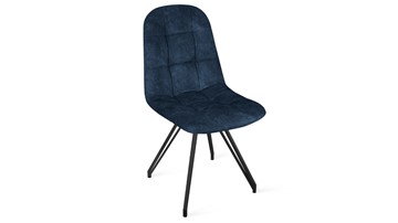 Кухонный стул Райс К4 (Черный муар/Микровелюр Wellmart Blue) в Брянске