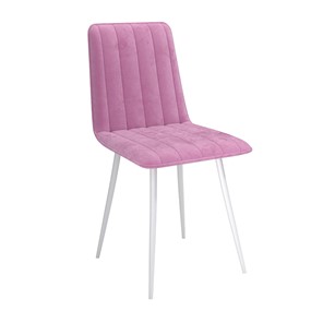 Кухонный стул Тахо, велюр тенерифе розовый/Цвет металл белый в Брянске