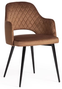 Обеденный стул VALKYRIA (mod. 711) 55х55х80 коричневый barkhat 11/черный арт.15342 в Брянске