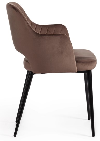 Обеденный стул VALKYRIA (mod. 711) 55х55х80 коричневый barkhat 12/черный арт.19001 в Брянске - изображение 1