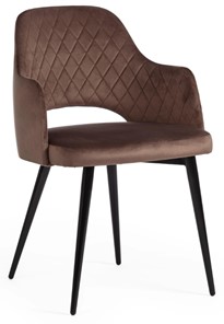 Обеденный стул VALKYRIA (mod. 711) 55х55х80 коричневый barkhat 12/черный арт.19001 в Брянске