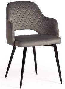 Обеденный стул VALKYRIA (mod. 711) 55х55х80 серый barkhat 26/черный арт.15343 в Брянске