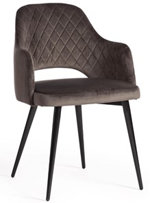 Обеденный стул VALKYRIA (mod. 711) 55х55х80 темно-серый barkhat 14/черный арт.15344 в Брянске