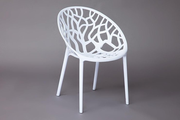 Кресло обеденное BUSH (mod.017) пластик 60*58,5*80 белый, арт.11725 в Брянске - изображение 1