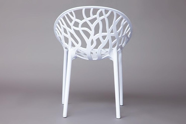 Кресло обеденное BUSH (mod.017) пластик 60*58,5*80 белый, арт.11725 в Брянске - изображение 3