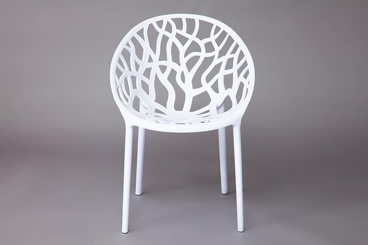 Кресло обеденное BUSH (mod.017) пластик 60*58,5*80 белый, арт.11725 в Брянске - изображение 4