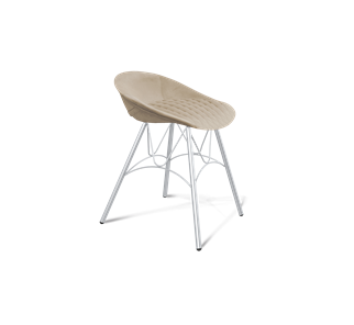 Обеденный стул SHT-ST19-SF1 / SHT-S100 (ванильный крем/хром лак) в Брянске - предосмотр