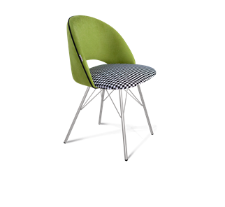 Обеденный стул SHT-ST34-3 / SHT-S37 (оливковый/гусиная лапка/хром лак) в Брянске