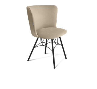 Обеденный стул SHT-ST36 / SHT-S100 (ванильный крем/черный муар) в Брянске