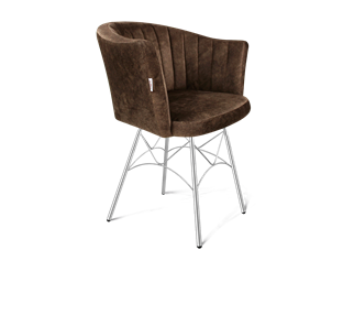 Обеденный стул SHT-ST42-1 / SHT-S107 (кофейный трюфель/хром лак) в Брянске
